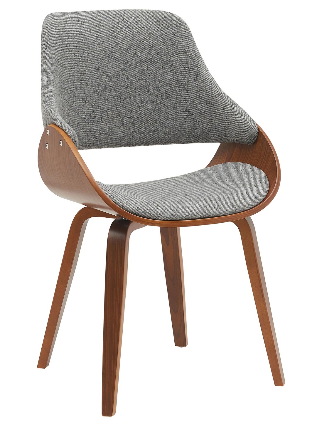 Ruokasalin tuoli Vangale kangasta, pähkinä/tummanharmaa