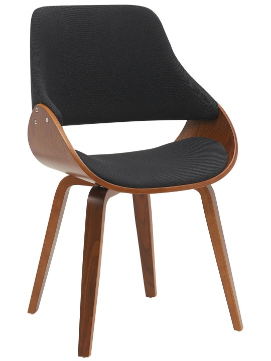 Ruokasalin tuoli Vangale kangasta, pähkinä/musta