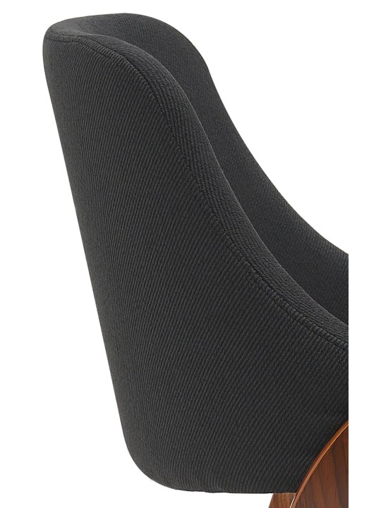 Ruokasalin tuoli Vangale kangasta, pähkinä/musta