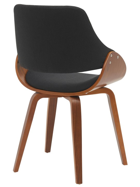 Ruokasalin tuoli Vangale kangasta, pähkinä/musta