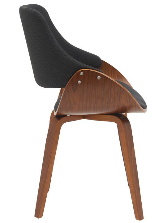 Ruokasalin tuoli Vangale kangasta, pähkinä/musta