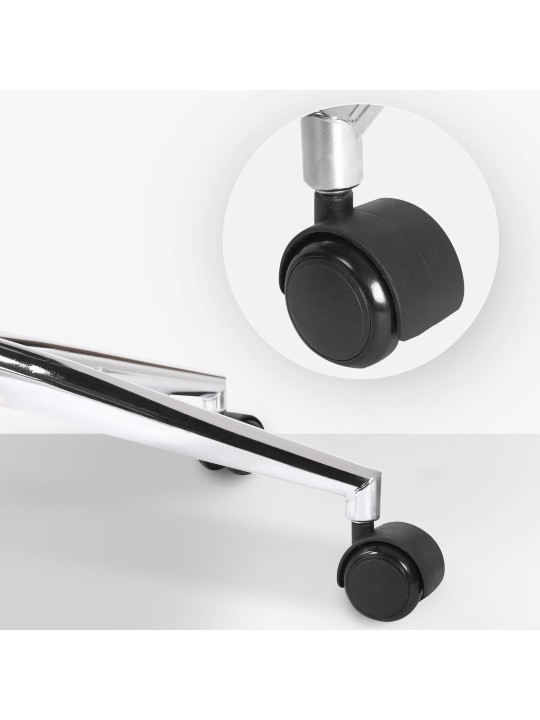 Työtuoli Burbank keinonahkaa, pähkinä/musta