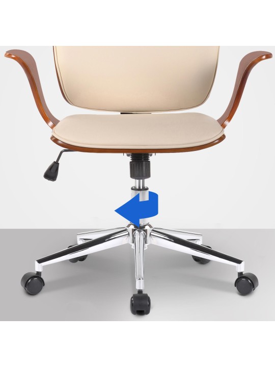 Työtuoli Burbank keinonahkaa, pähkinä/kermanvärinen Työtuoli Burbank keinonahkaa, pähkinä/kermanvärinen