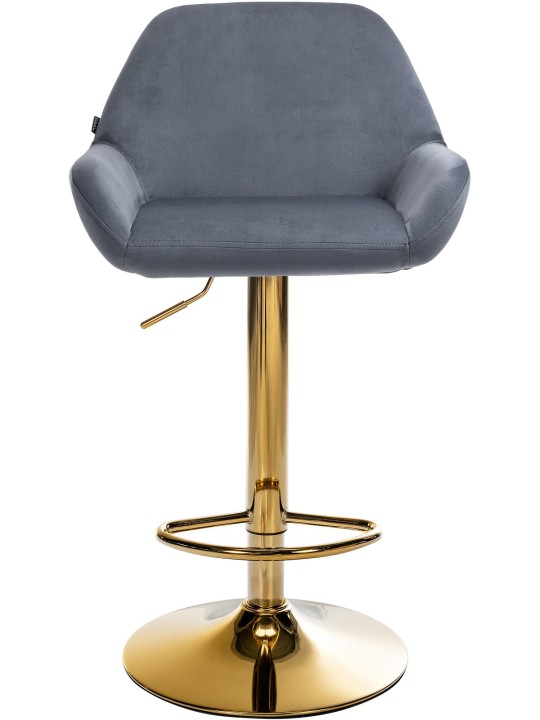 2 baarituolien sarja Braga Gold Velvet, tummanharmaa