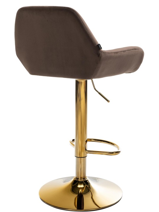 2 baarituolien sarja Braga Gold Velvet, ruskea