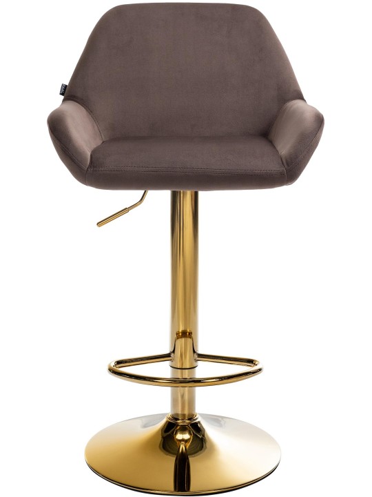 2 baarituolien sarja Braga Gold Velvet, ruskea