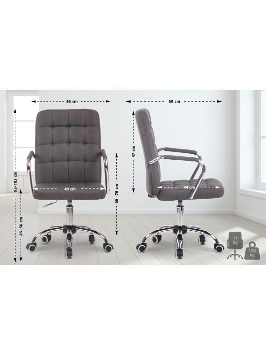 Työtuoli Terni kangasta, tummanharmaa