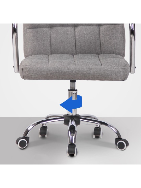 Työtuoli Terni kangasta, harmaa