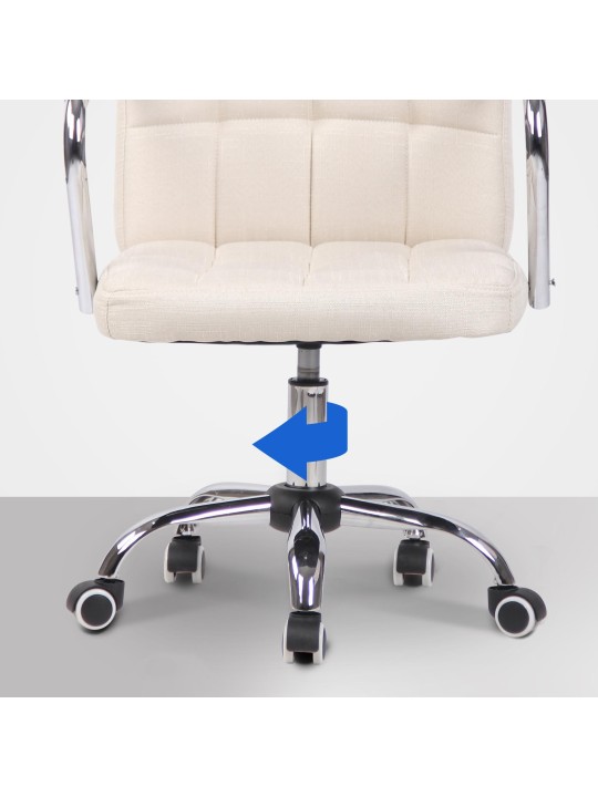 Työtuoli Terni kangasta, kermanvärinen