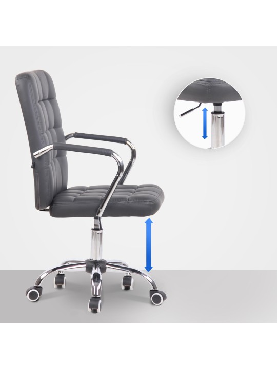 Työtuoli Terni keinonahkaa, harmaa