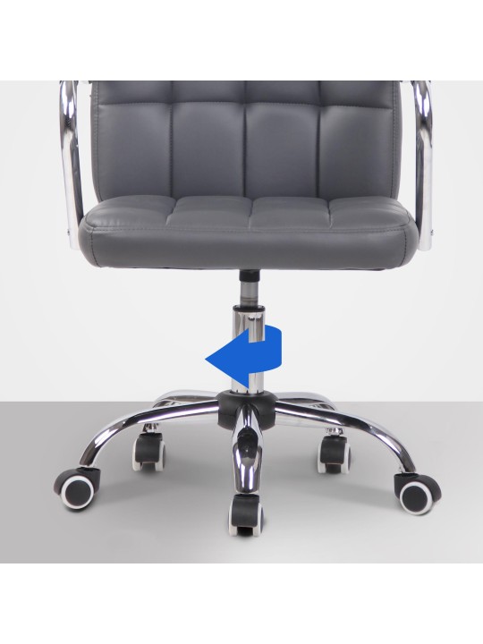 Työtuoli Terni keinonahkaa, harmaa