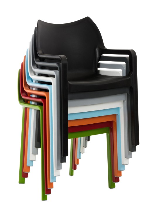 4 tuolin setti Diva, musta