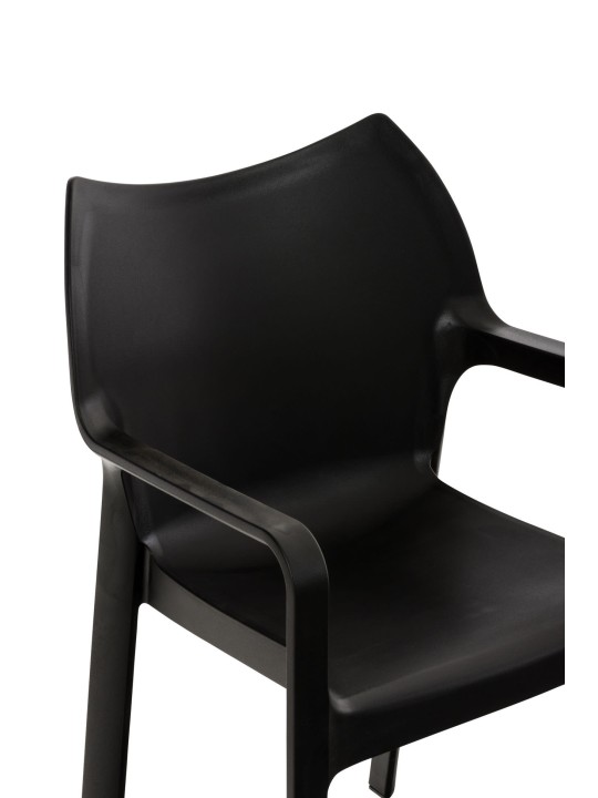 4 tuolin setti Diva, musta