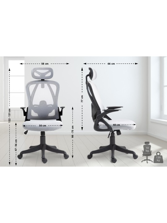 Taos työtuoli, harmaa