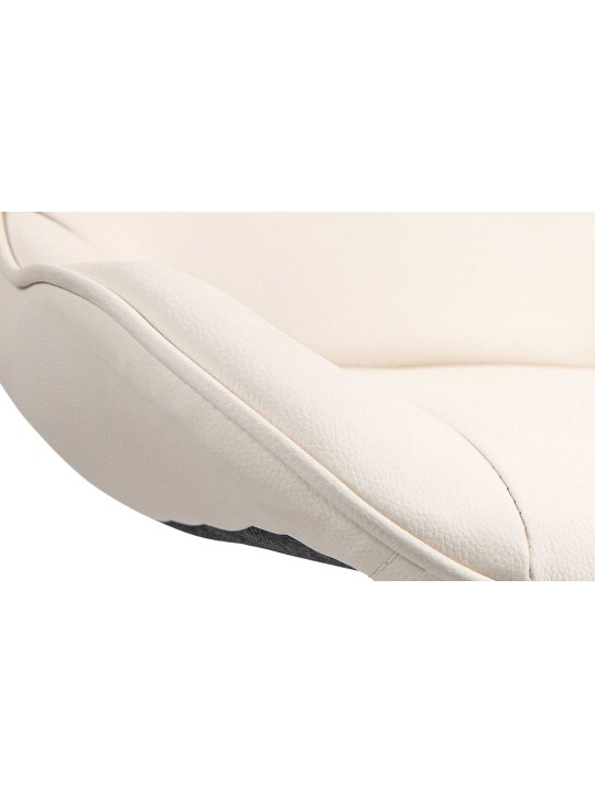 2 baarituolia Vonore keinonahka kromi, kermanvärinen