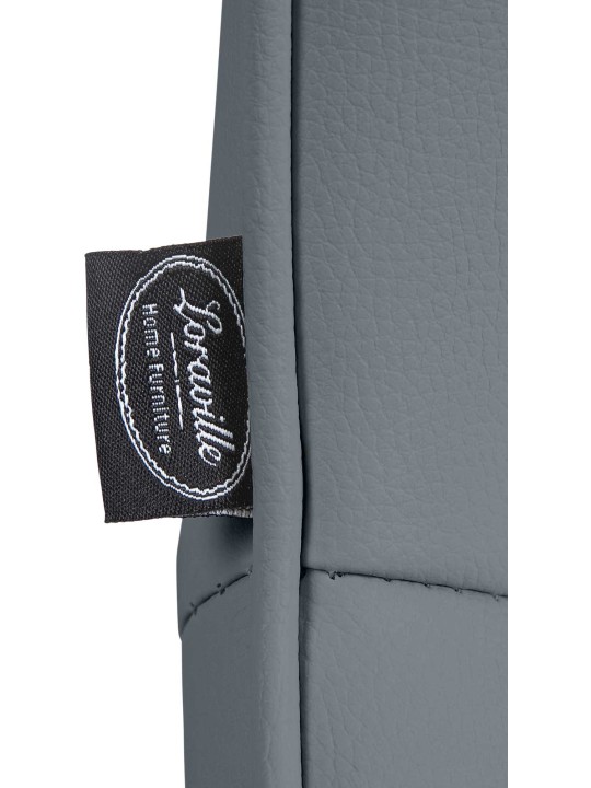 2 baarituolia Vonore keinonahka kromi, harmaa