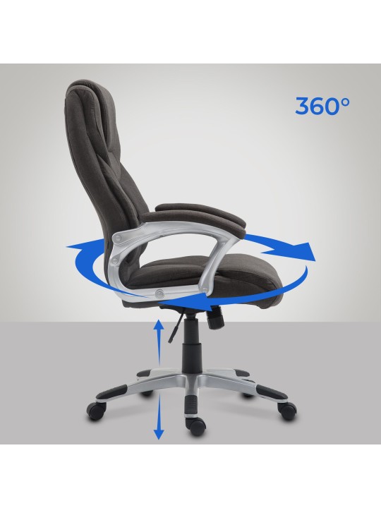 Työtuoli Texas V2 kangasta, tummanharmaa Työtuoli Texas V2 kangasta, tummanharmaa