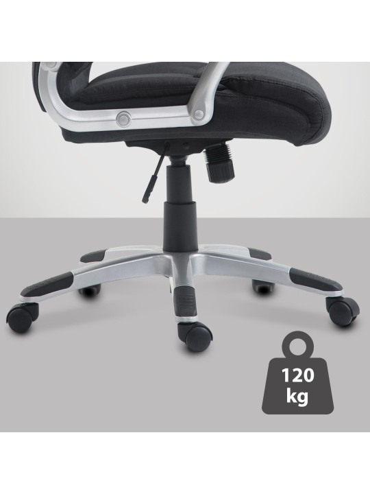 Työtuoli Texas V2 kangasta, musta