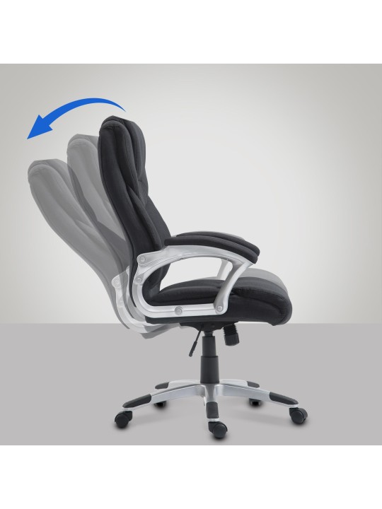 Työtuoli Texas V2 kangasta, musta