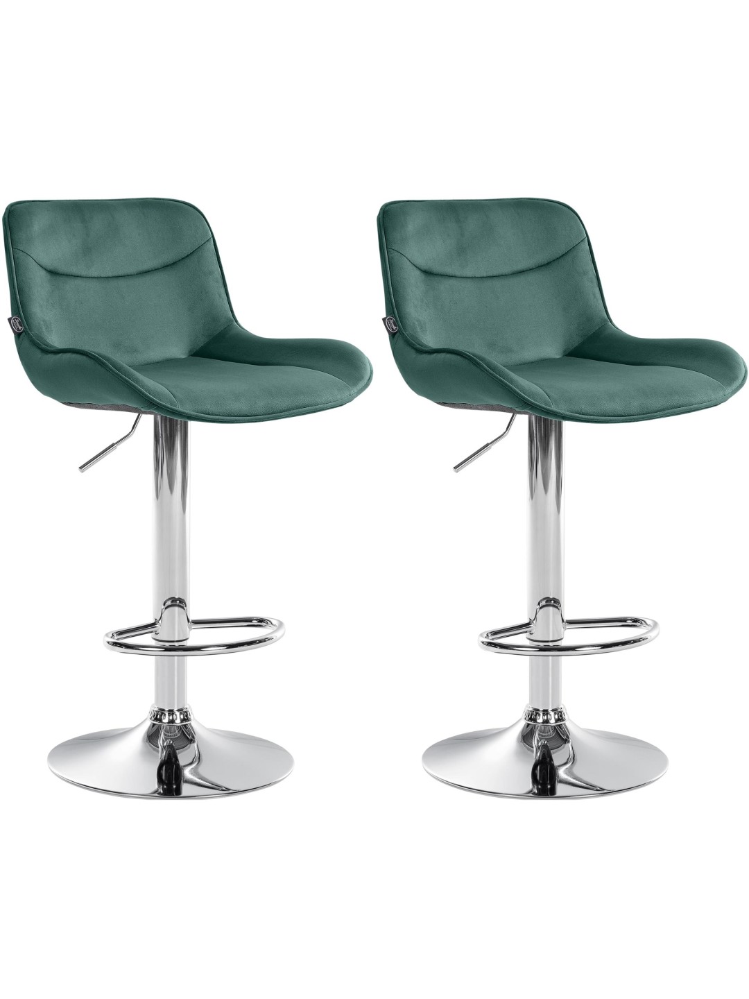 2 baarijakkaran sarja Vonore samettikromi, vihreä