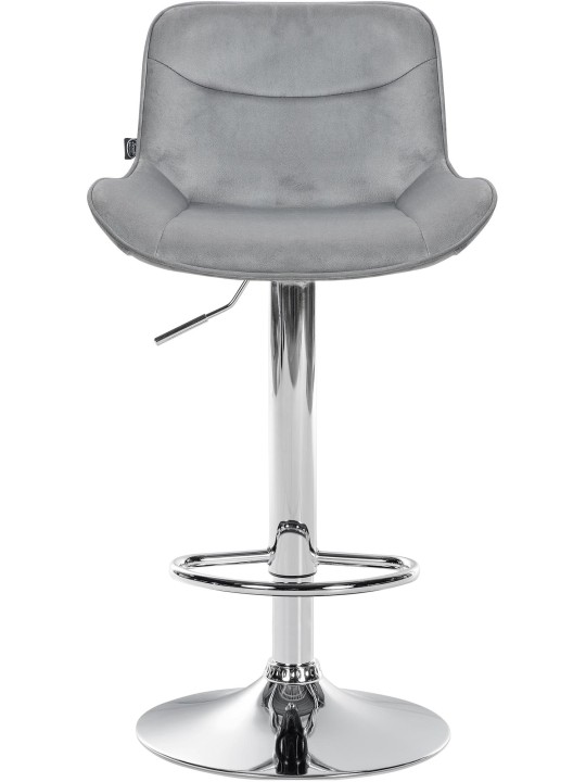 2 baarijakkaran sarja Vonore samettikromi, harmaa