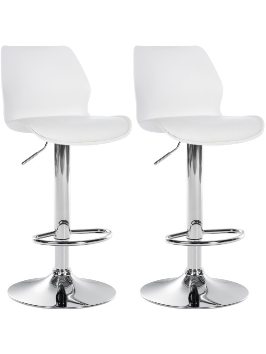 2 baarijakkaran sarja Gilbert muovia, valkoinen