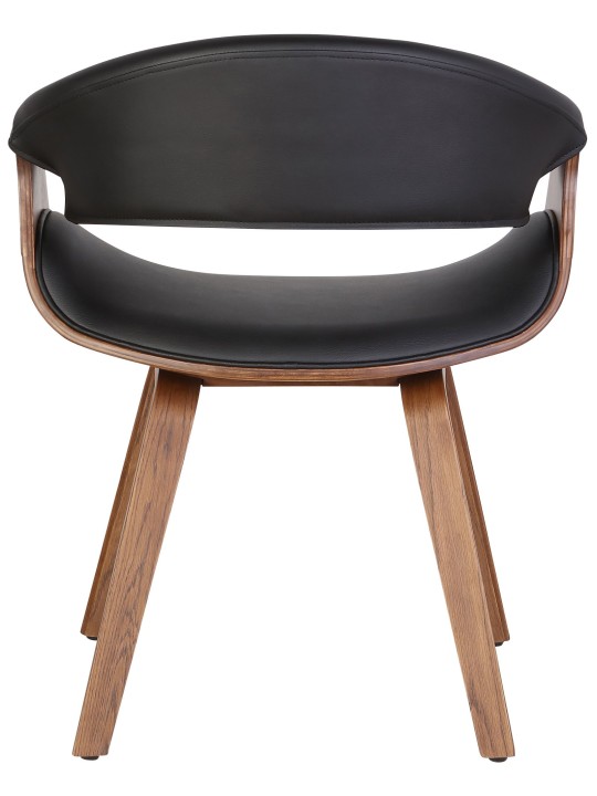 Sarja 2 ruokasalin tuolia Foley keinonahkaa, tammi/musta