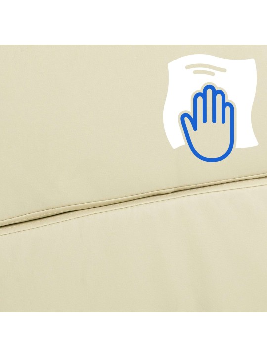 Cleveland keinonahkainen työtuoli, kermanvärinen