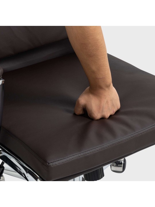 Cleveland keinonahkainen työtuoli, ruskea