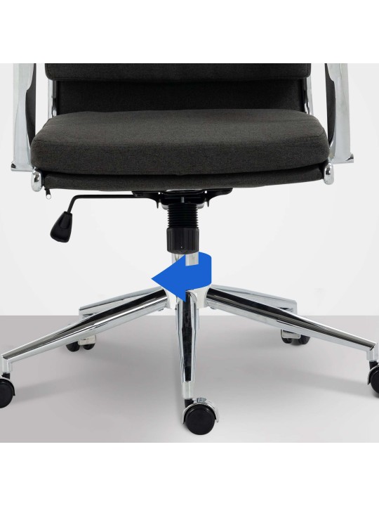 Cleveland-kankainen työtuoli, tummanharmaa