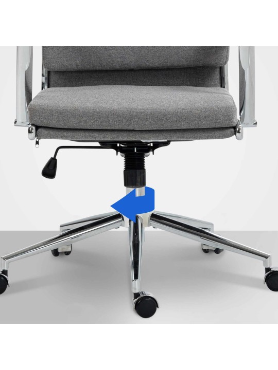 Cleveland-kankainen työtuoli, harmaa