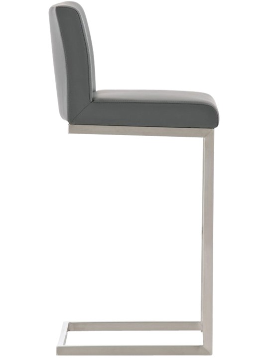 2 baarituolia Paros keinonahkaa, harmaa