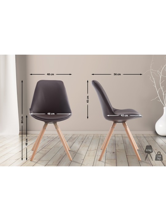 Laval Natura pyöreä vierailijatuoli, ruskea