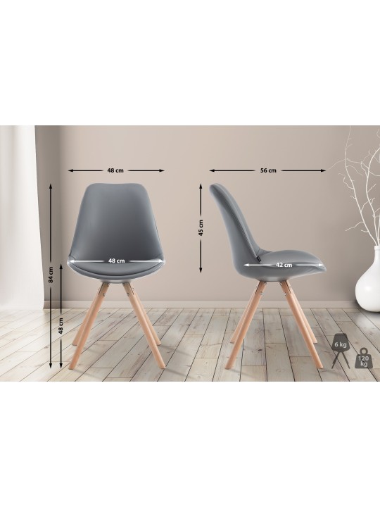 Laval Natura pyöreä vierailijatuoli, harmaa