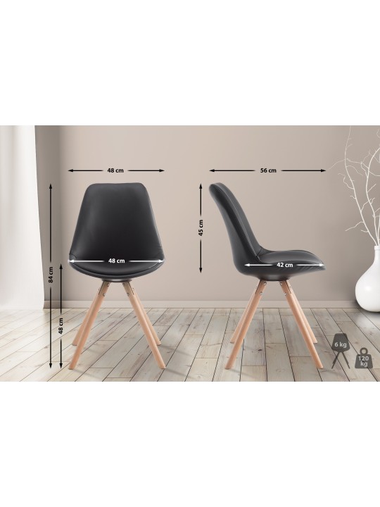 Laval Natura pyöreä vierailijatuoli, musta