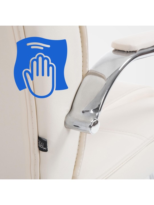 Attila vierailijatuoli, kermanvärinen