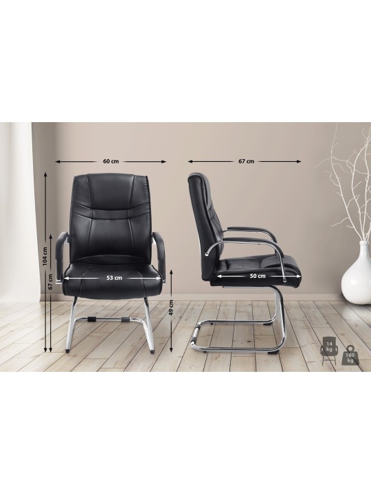 2 tuolin setti Attila, musta