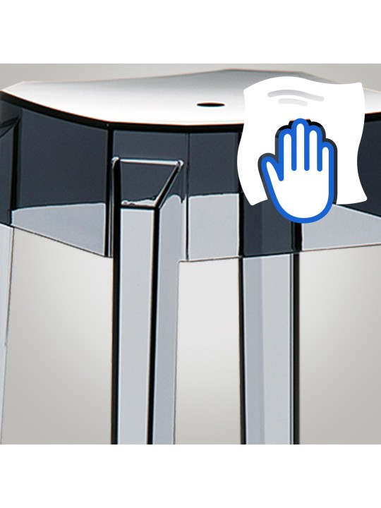 Setti 2 baarijakkaraa Fox, läpinäkyvä, musta Setti 2 baarijakkaraa Fox, läpinäkyvä, musta