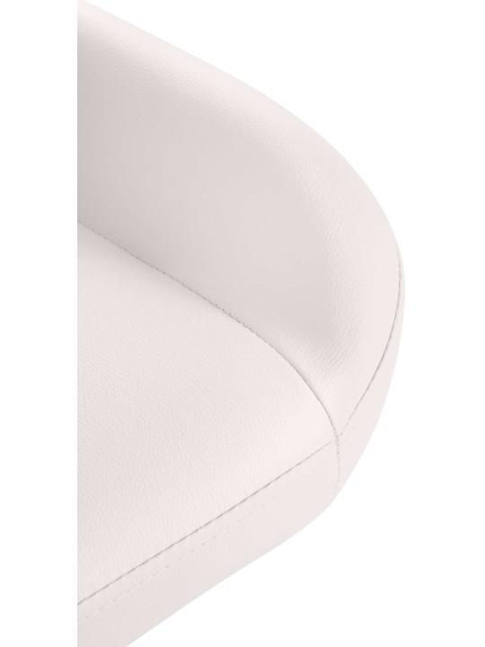 2 baarituolien sarja Braga Gold Faux Leather, valkoinen