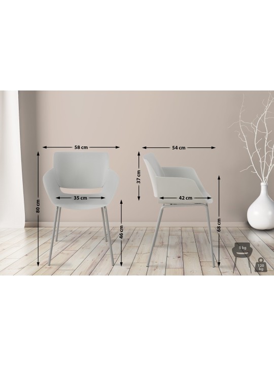 Alpena tuoli, vaaleanharmaa Alpena tuoli, vaaleanharmaa