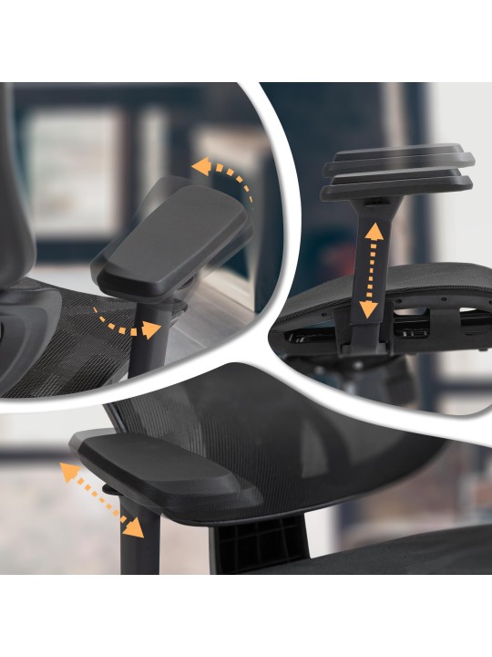 Deshler työtuoli, musta