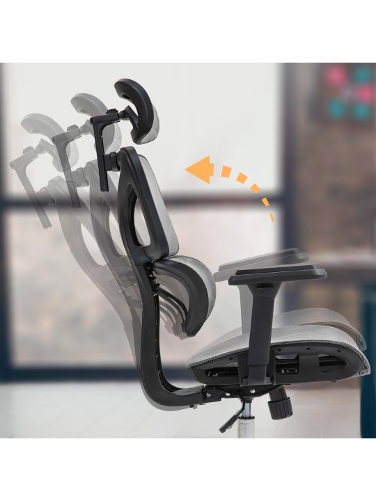 Deshler työtuoli, harmaa