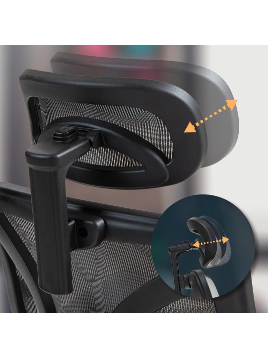 Deshler työtuoli, harmaa