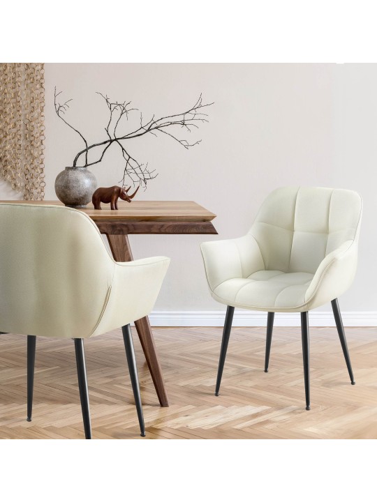 Roseville kangas ruokatuoli, kermanvärinen Roseville kangas ruokatuoli, kermanvärinen