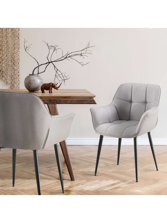 Roseville kangas ruokatuoli, harmaa