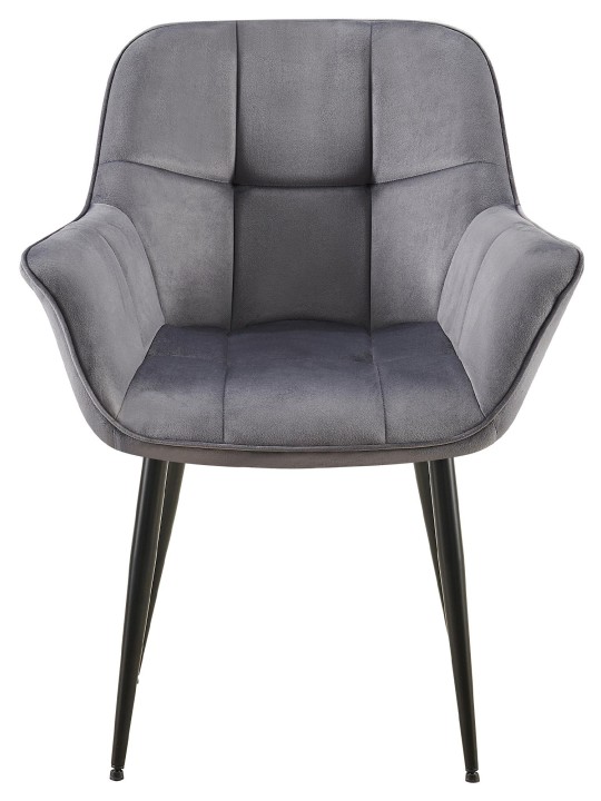 Roseville samettinen ruokapöydän tuoli, tummanharmaa
