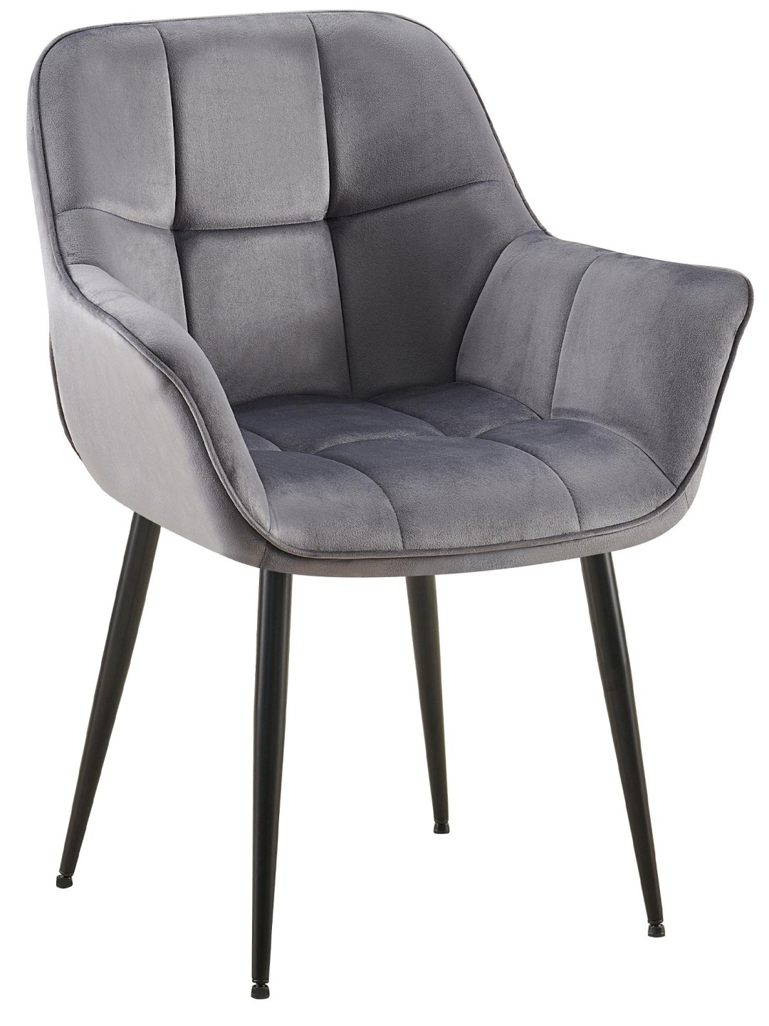 Roseville samettinen ruokapöydän tuoli, tummanharmaa