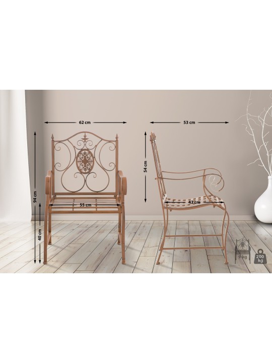 Tuoli Punjab, antiikkiruskea