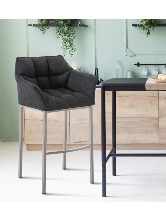 Baarijakkara Damaso E -kangas 4 jalan rungolla, tummanharmaa