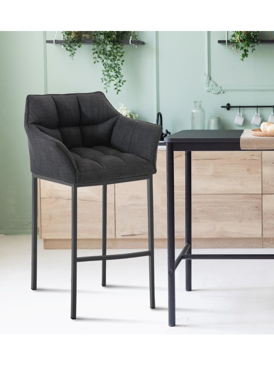 Baarijakkara Damaso B -kangas 4 jalan rungolla, tummanharmaa